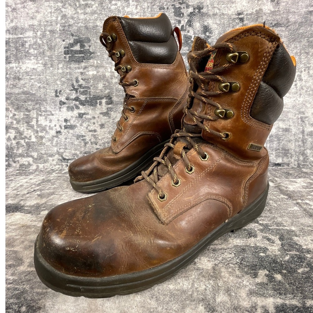 Thorogood Men 11 M 8" Work Boots Solid Brown Workcore Utility Composite‎ Toe EH